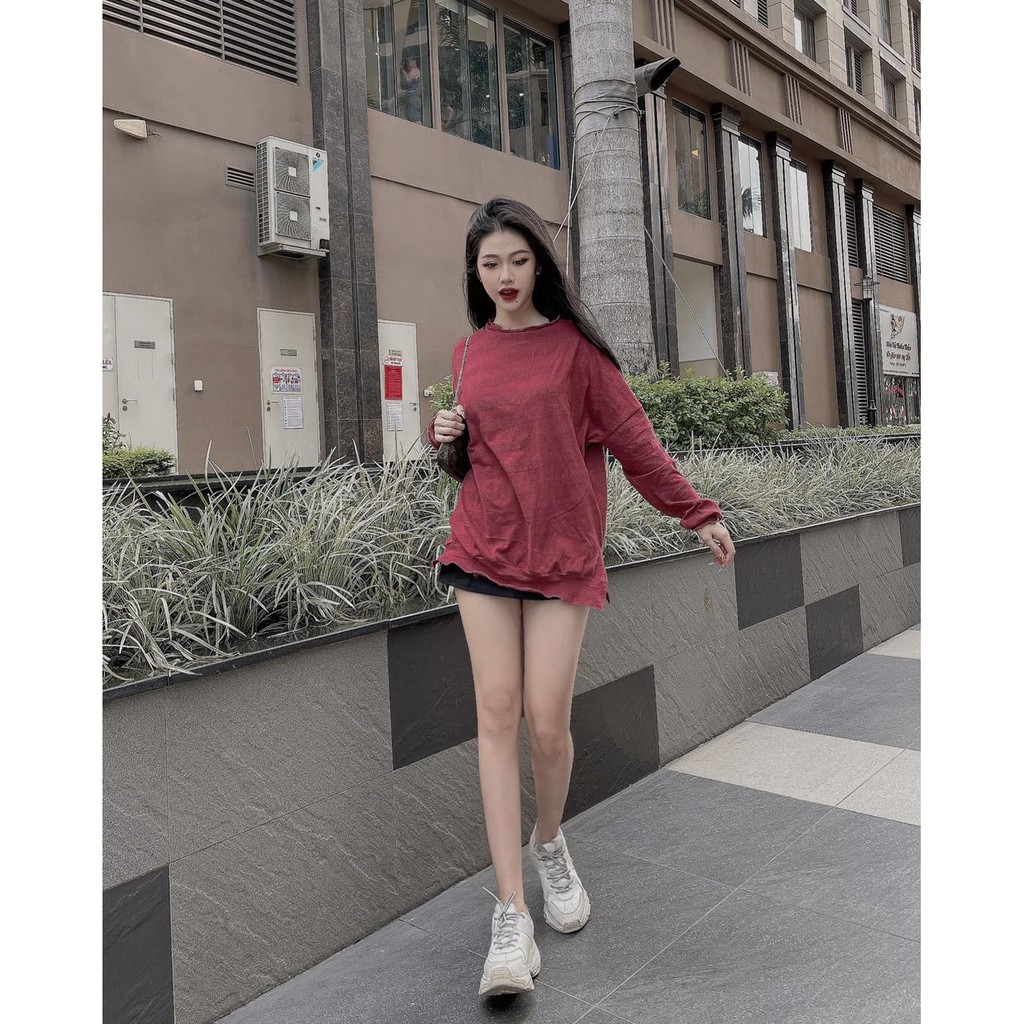 Áo Oversize Sweater Cuốn Biên Yoona 801