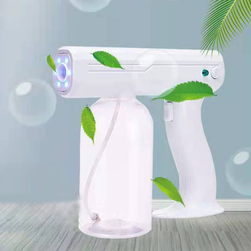 (Hàng Mới Về) Súng Phun Sương Nano Không Dây Có Đèn Ánh Sáng Xanh Dùng Trong Nhà Và Xe Hơi