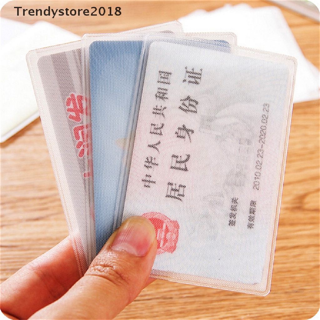 Set 10 bao đựng thẻ ID/thẻ danh thiếp bằng PVC trong suốt tiện dụng