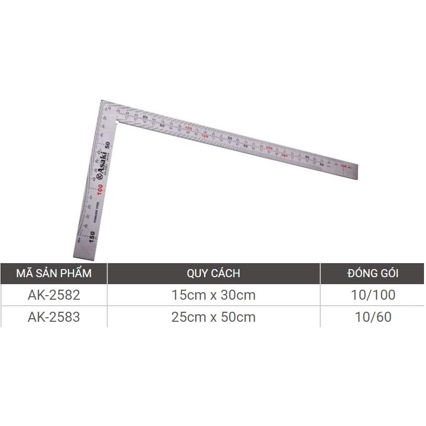 300mm Thước Eke cơ khí inox Asaki AK-2582