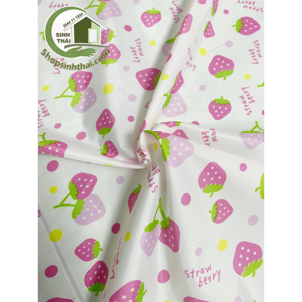 Vải lót hình trái dâu, vải may lót ba lô, túi xách