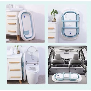 Chậu tắm gập gọn HANBEI cho bé (TẶNG KÈM PHAO TẮM)