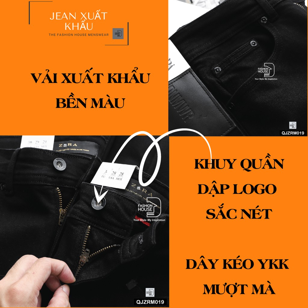 Quần jean nam đen quần bò nam đẹp quần jean nam chất bò co giãn quần jean nam cao cấp slimfit The Fashion House M019 | BigBuy360 - bigbuy360.vn