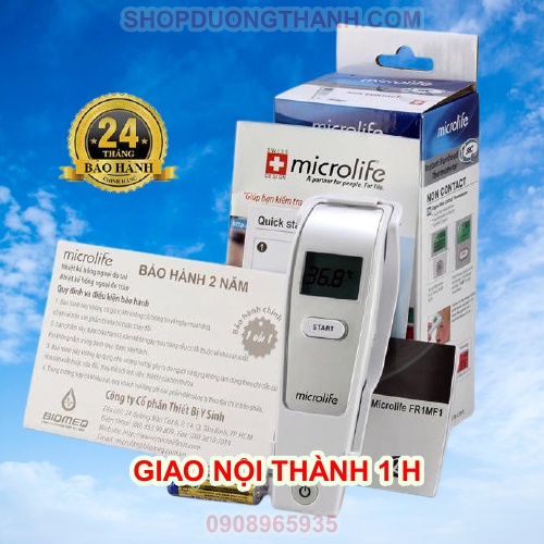 Nhiệt kế điện tử hồng ngoại đo nhiệt độ thân nhiệt đo trán Microlife FR1MF1 chính hãng