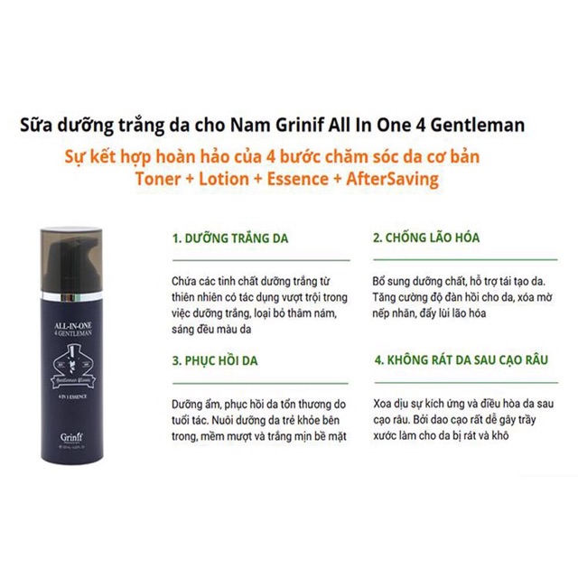 Sữa dưỡng da Grinif ALL IN ONE