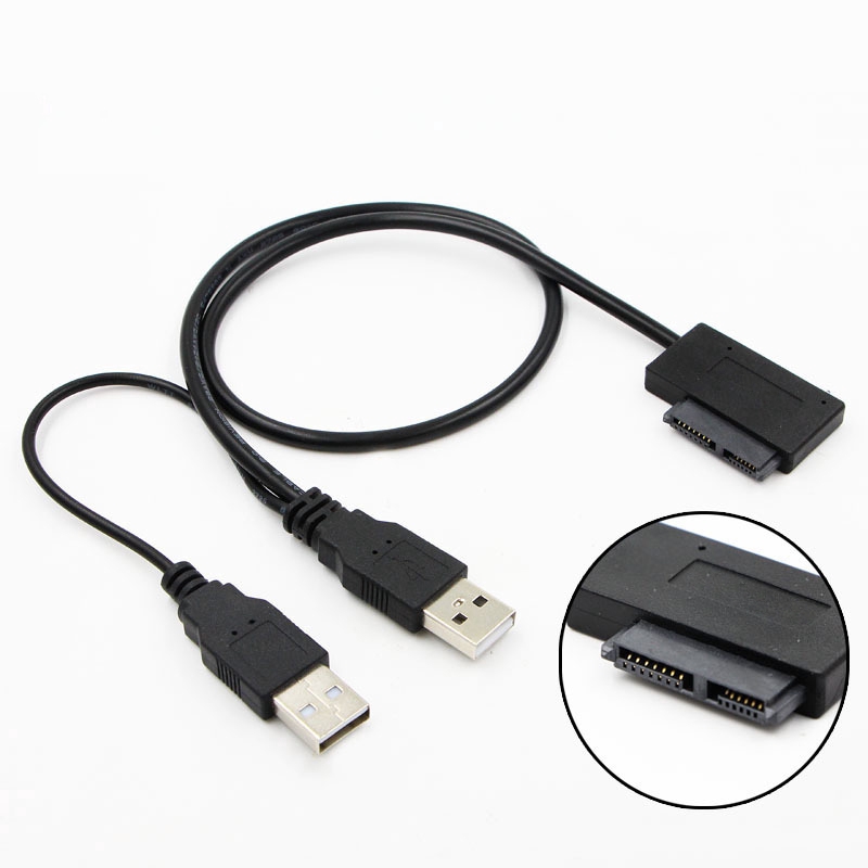 Cáp Sata Usb 2.0 Sang 6+7 13pin Cho Laptop Cd-Rom Dvd-Rom