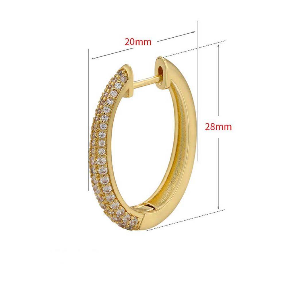 Bông Tai Tròn VANES1 Thiết Kế Đơn Giản Phong Cách Hip Hop Thời Trang Cho Nữ