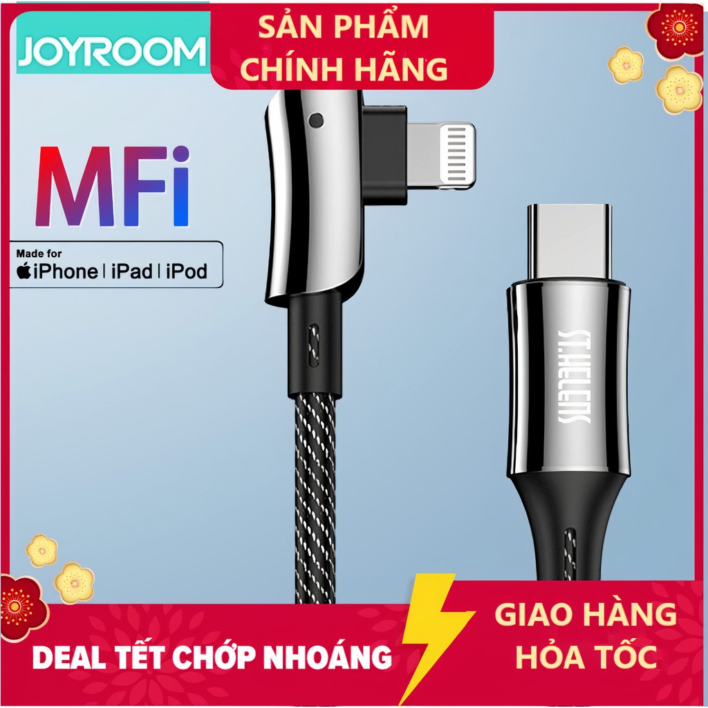 [ MFI ] Cáp Sạc Nhanh Joyroom ST.HELENS ST-C03 MFi PD Cáp Type C to  Lightning Cho iPhone 12 Pro X XS XS Max 8 Plus