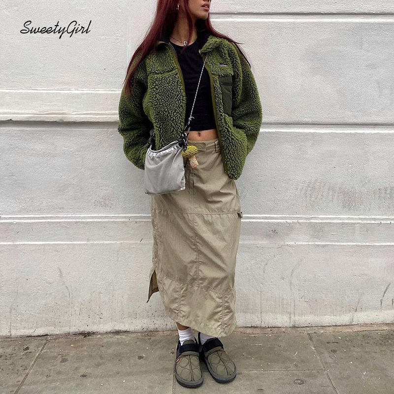 Chân Váy Dài Lưng Thấp Màu Trơn Phong Cách Đường Phố Thời Trang Cho Nữ 2022