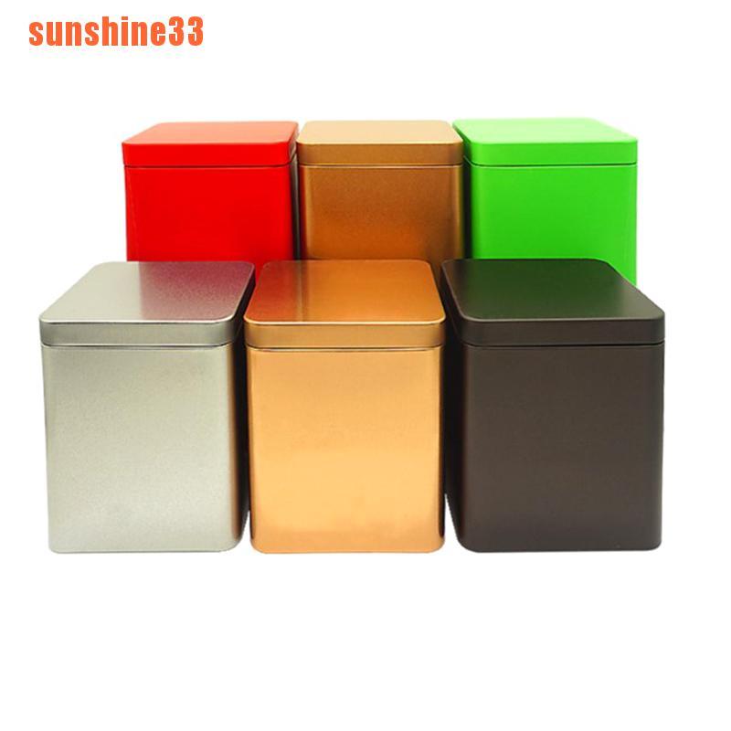 Hộp thiếc vuông đựng bảo quản trà
