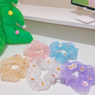 Scrunchies chun buộc tóc cúc họa mi