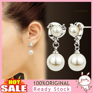 Bông Tai Đính Ngọc Trai Nhân Tạo Kiểu Dáng Thanh Lịch