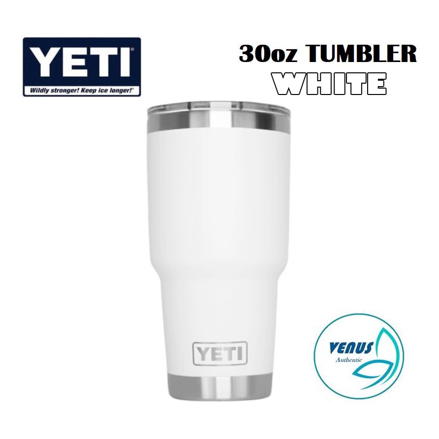 Ly giữ nhiệt YETI 30oz White+ Nắp Magslider (900ml) - Stainless Steel/ Thép không gỉ cao cấp - Bill Mĩ