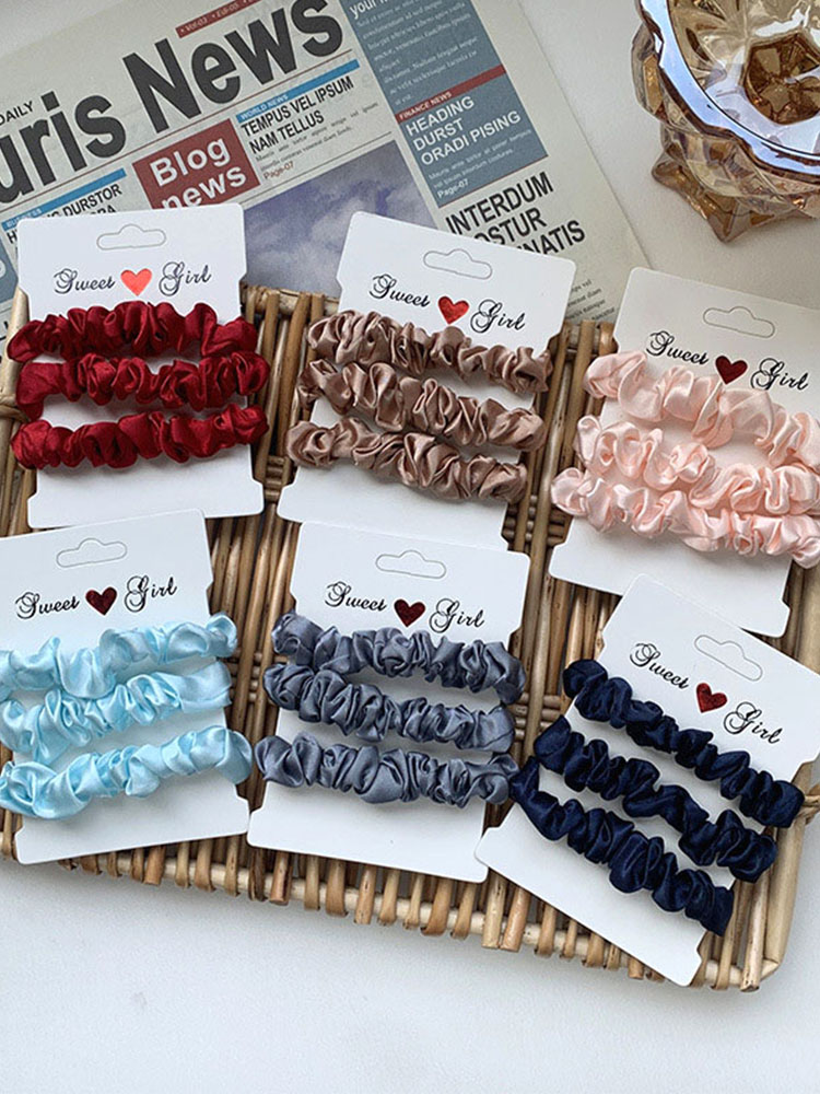 Set 3 dây buộc tóc co giãn thời trang cho nữ