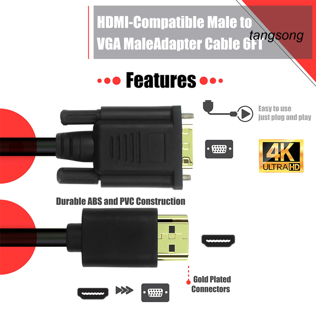 Cáp Chuyển Đổi Hdmi Ts-Adapter Mạ Vàng Cho Máy Tính