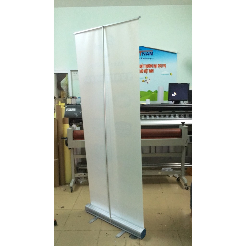 Chân Standee cuốn nhôm loại tốt 80x200cm hoặc 60x160cm treo banner có túi đựng chuyên dụng