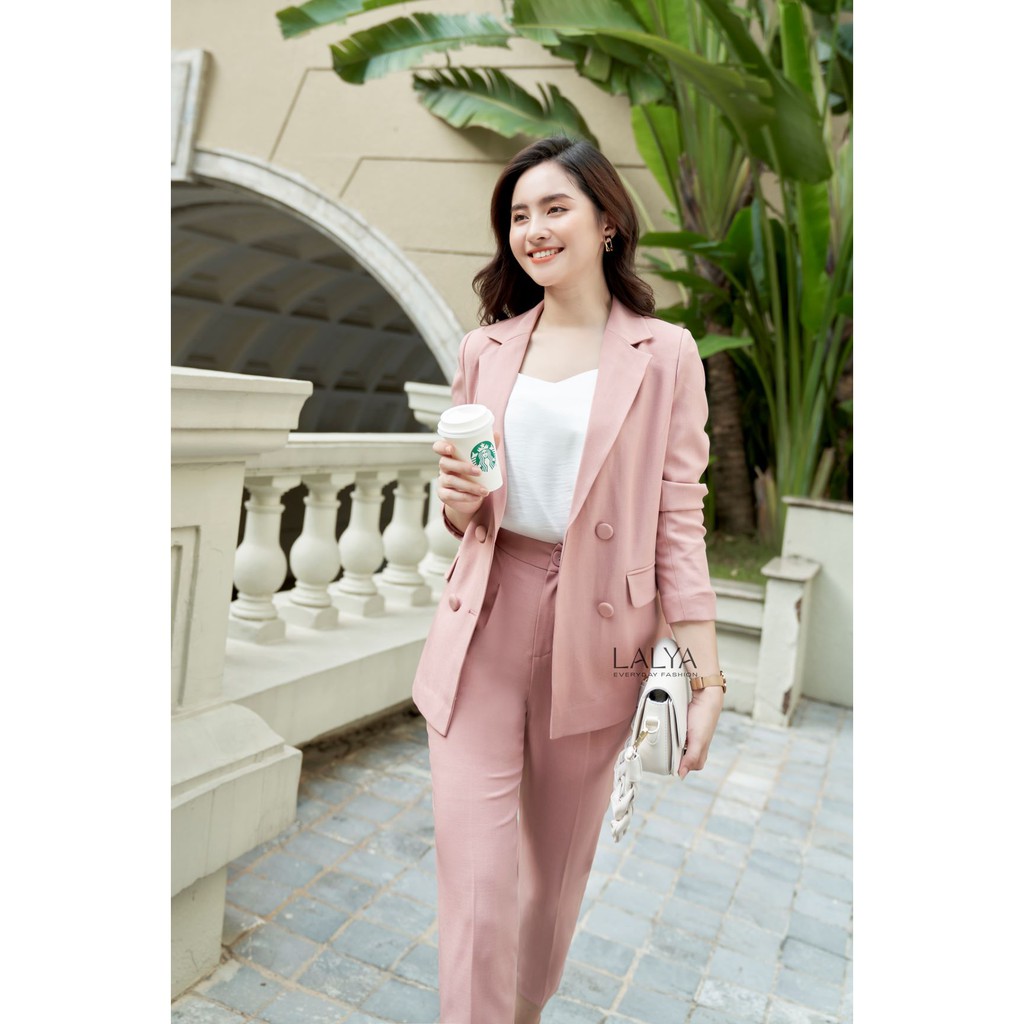 LALYA_Áo Blazer suông 3 in 1-Hồng | BigBuy360 - bigbuy360.vn