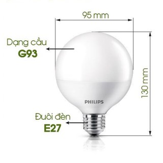 BÓNG ĐÈN PHILIPS LED GLOBE E27 G93