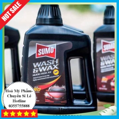 Hoả Tốc Nước rửa xe sumo Wash & Wax 1L bảo vệ màu sơn giữ xe luôn mới