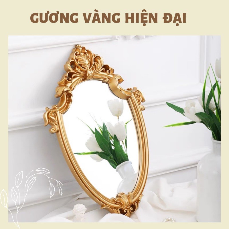 Khay gương viền vàng sang trọng loại mới