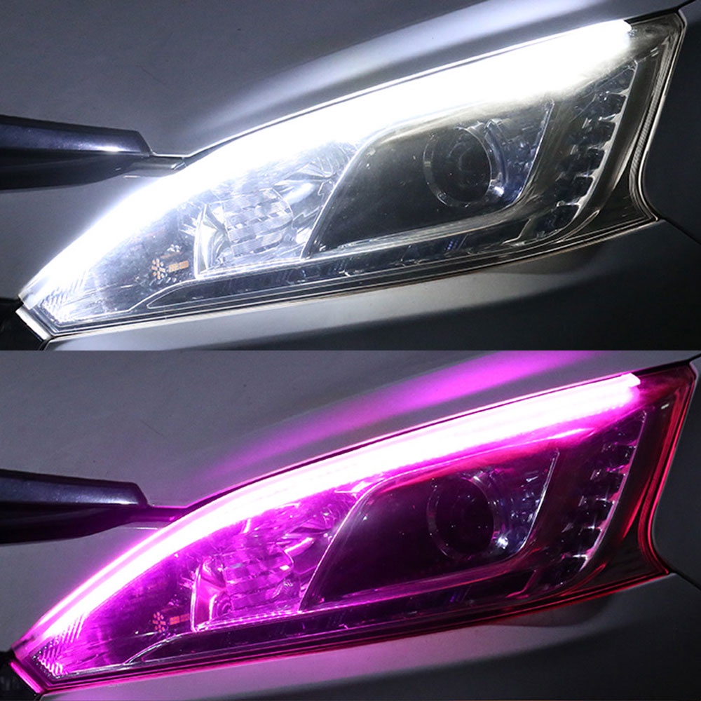 Set 1/2 Dải Đèn Led DRL 70cm Chống Thấm Nước 12v Trang Trí Xe Hơi