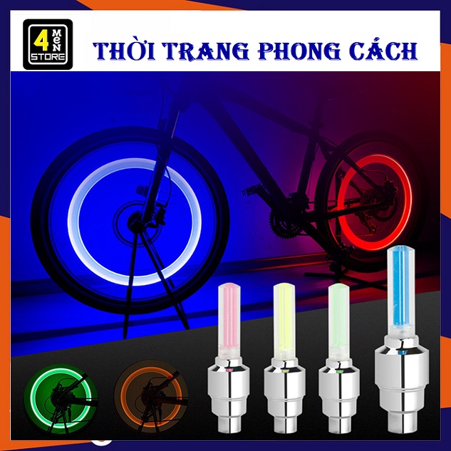 Bộ 2 Đèn LED Van Bánh Xe Máy Ô tô Xe Đạp Siêu Đẹp Cao Cấp Thông Minh / Đèn LED neon gắn bánh xe đạp