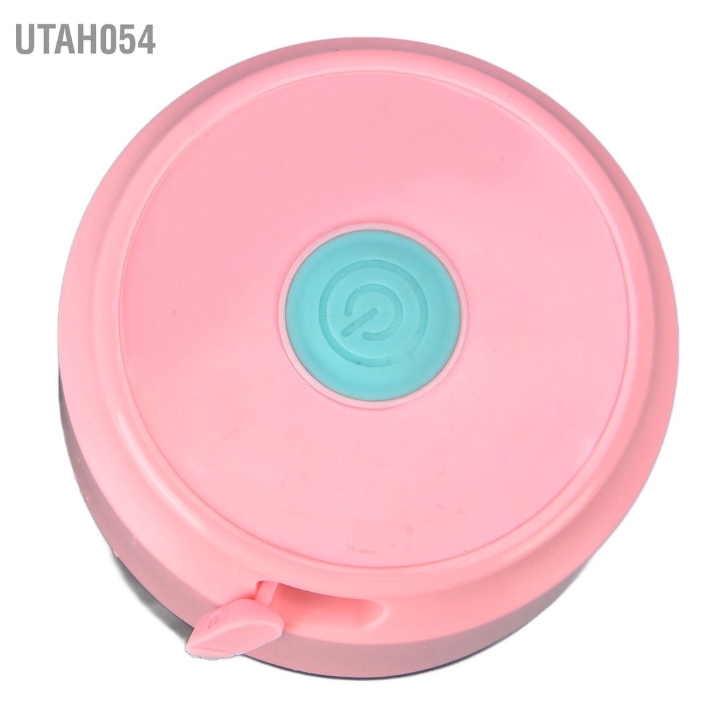 Utah054 Máy xay tỏi mini chạy điện Màu hồng hai lá Sạc USB không dây