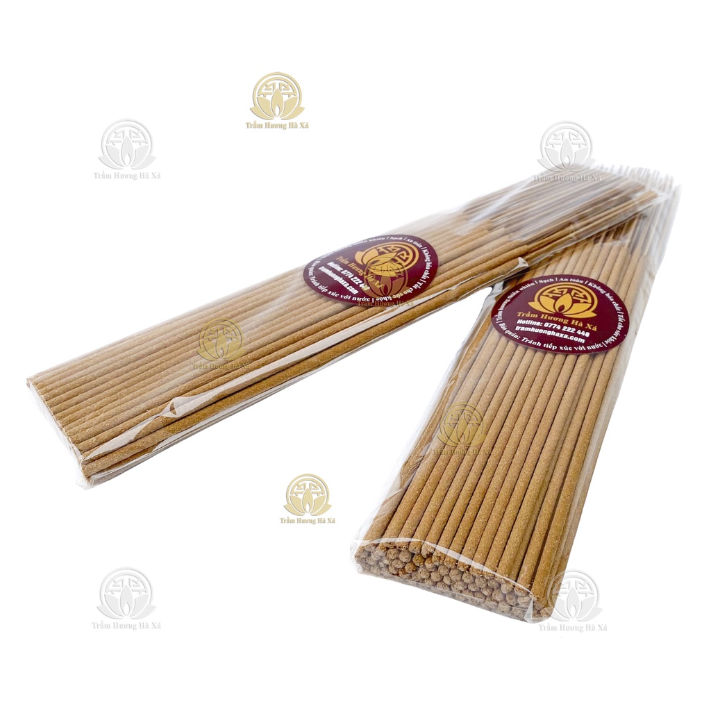 Bộ 10 nhang cây Trầm Hương Hà Xá xông nhà 100g x 10 đồ thờ cúng phong thủy