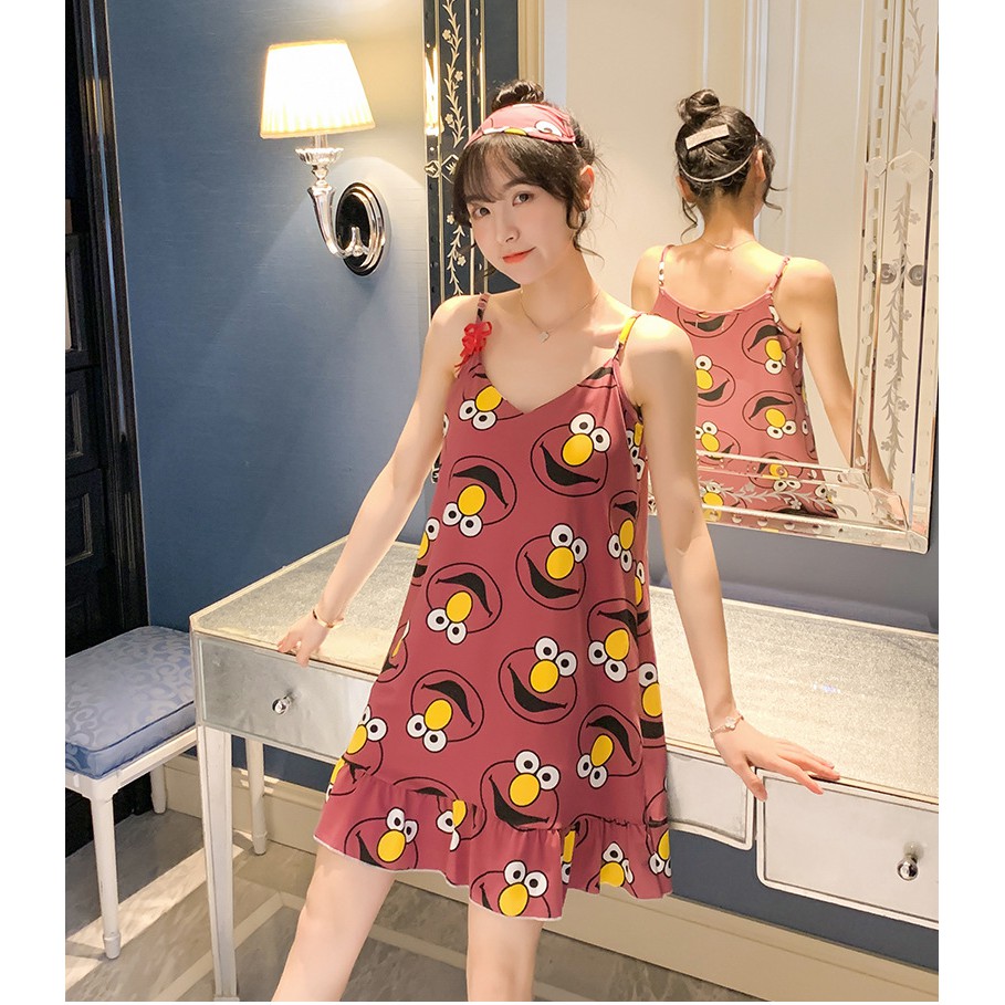 Váy ngủ 2 dây thun mềm đầm ngủ thoáng mát dễ chịu [VN01] | BigBuy360 - bigbuy360.vn