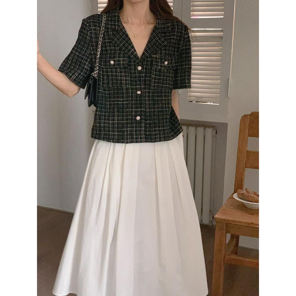 Áo Khoác Blazer Dáng Ngắn Phong Cách Retro Pháp 62578
