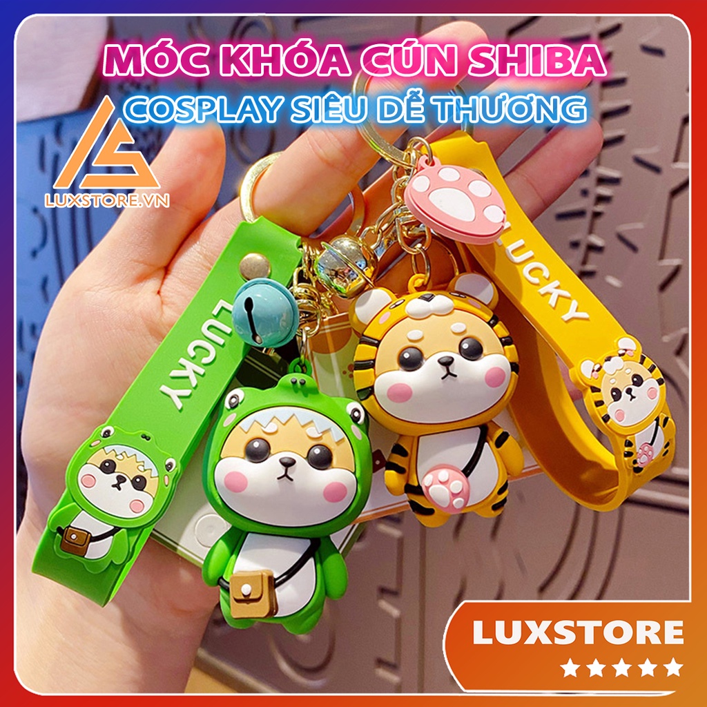 MÓC KHÓA CÚN SHIBA COSPLAY THÚ SIÊU DỄ THƯƠNG MÓC CẶP BA LÔ TÚI XÁCH – LUXSTORE