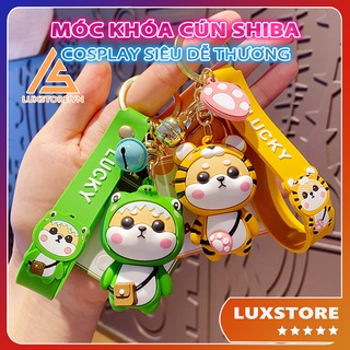Móc khóa cún shiba cosplay thú siêu dễ thương móc cặp ba lô túi xách – luxstore