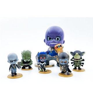 Mô hình Thanos và 5 Black Orders chibi TQ - 12cm.