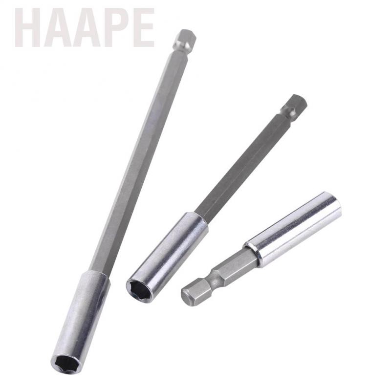 Haape 【Surprise Price】3pcs Electrical Drill Screwdriver Extension Bar Mag netic Bit Holder 1/4\" Shank Tool