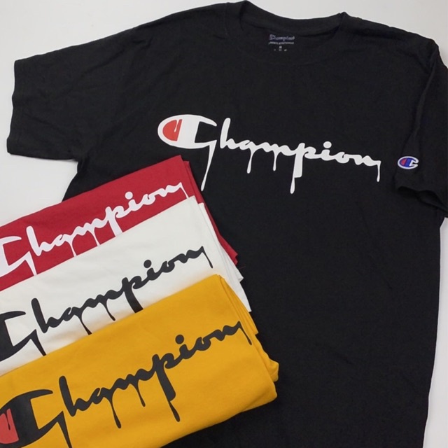 Áo thun Champion Tagless Drip Logo unisex Chính Hãng