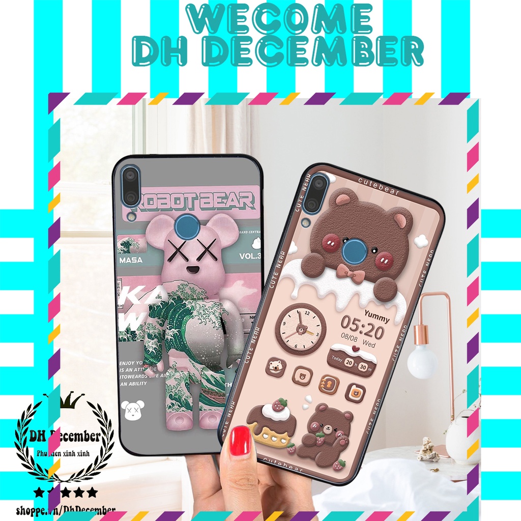 Ốp lưng Huawei Y9 2019 in hình 3D GẤU HỒNG-GẤU BE3R -XINH XẺO CỰC ĐẸP