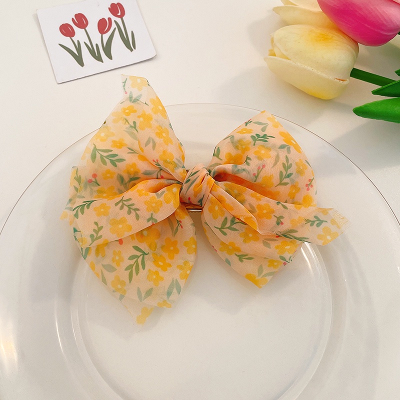 Kẹp Tóc Đính Nơ Hoa Nhỏ Kiểu Hàn Quốc Dễ Thương Cho Bé Gái