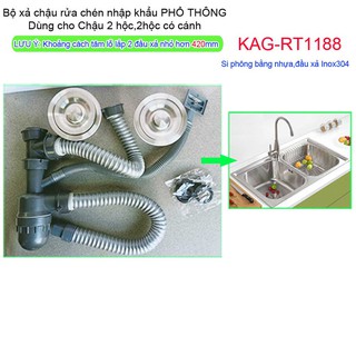 BỘ XẢ CHẬU CHÉN BÁT 2 HỐ KAG-RT1188