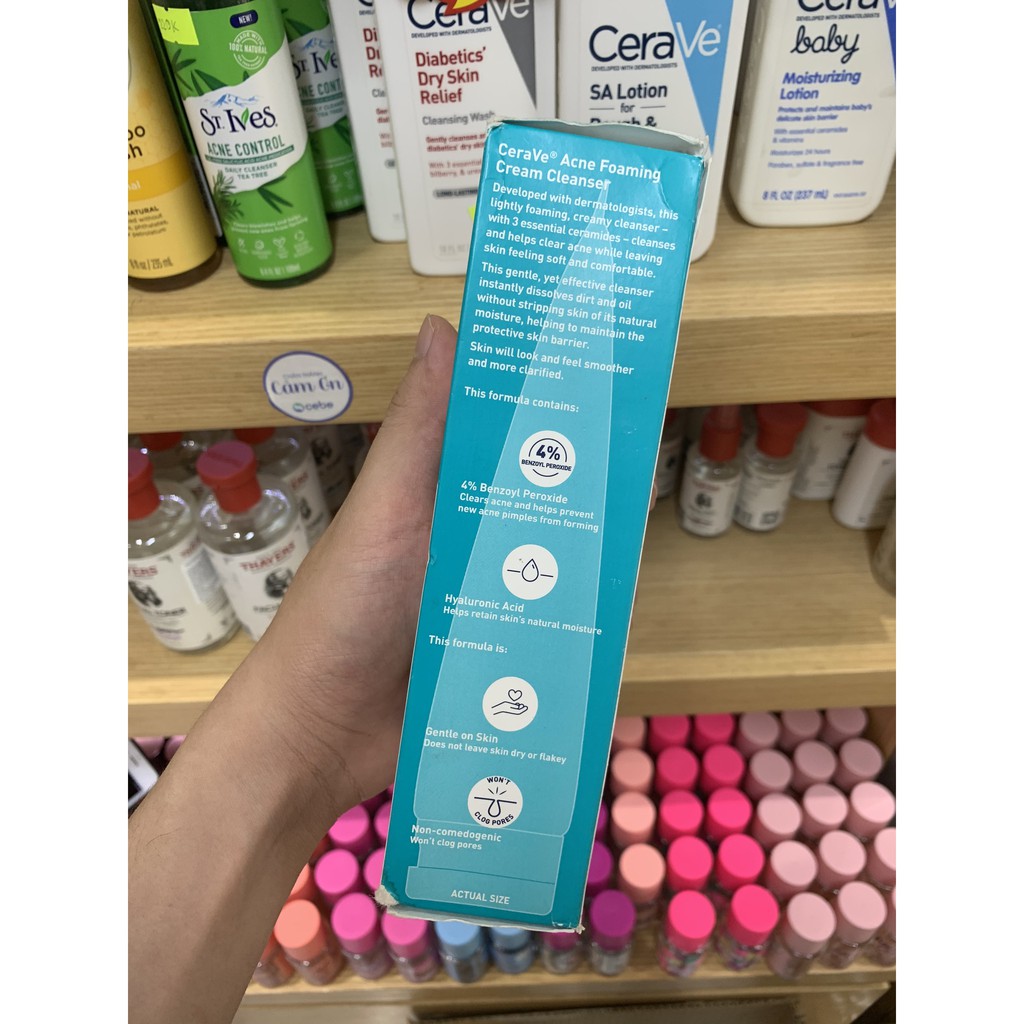 [Mã COS1904 giảm 8% đơn 300K] Sữa rửa mặt CeraVe Acne Foaming Cream Cleanser (150mL) | BigBuy360 - bigbuy360.vn