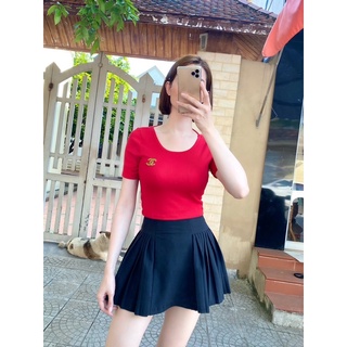 ÁO CROPTOP COTTON SIÊU ĐẸP ( hàng sẵn, hình ảnh shop tự chụp )