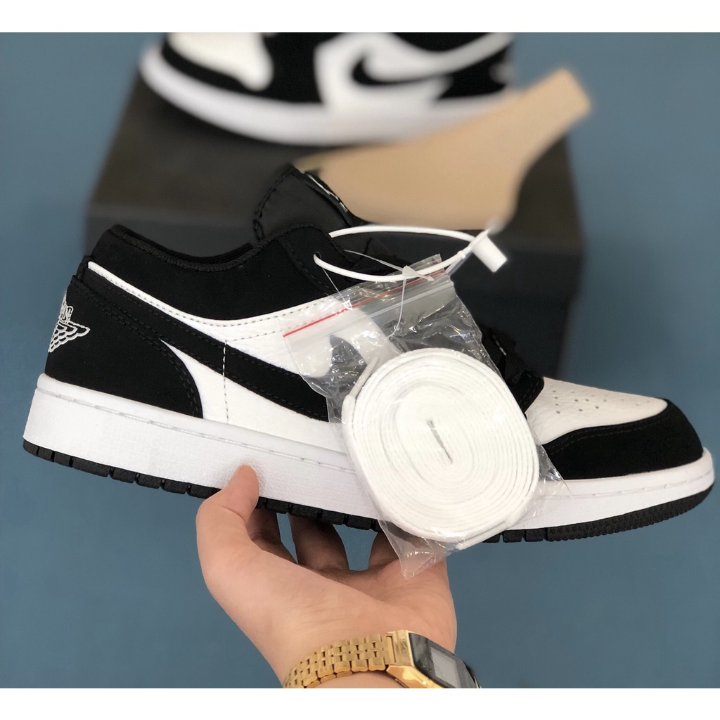 Giày Sneaker Nam Nữ màu ĐEN cổ THẤP, Giày Nike Air Jordan 1 Siêu đẹp Cổ Thấp Cao Cấp 2021 HÀNG MỚI 🌳