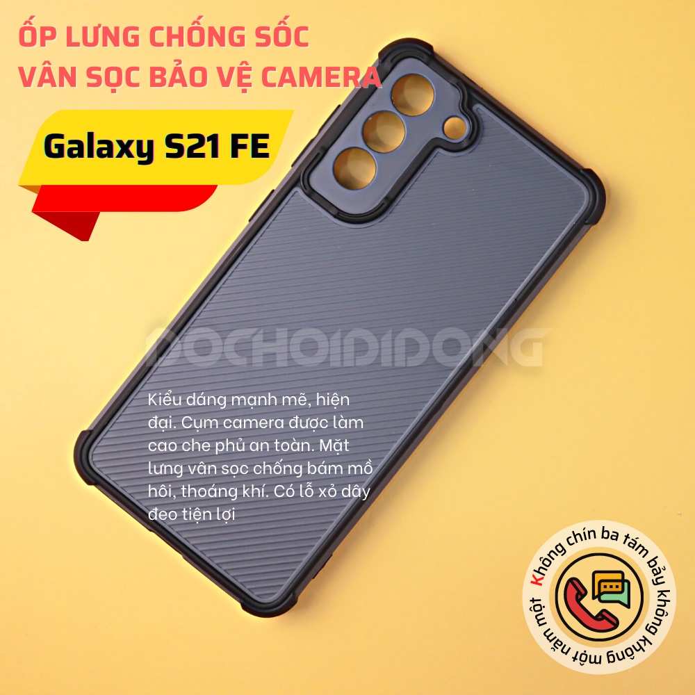 Ốp lưng Samsung S21 FE  vân sọc bảo vệ camera