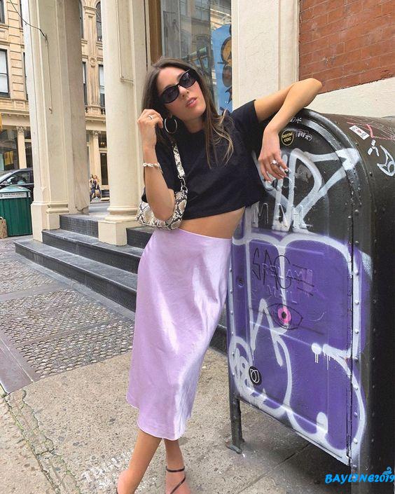 Chân Váy Lưng Cao Màu Trơn Thời Trang Cho Nữ | BigBuy360 - bigbuy360.vn