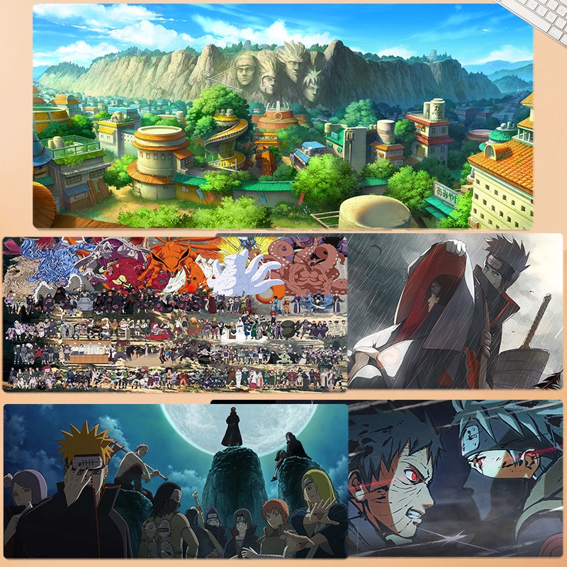 Miếng Lót Chuột Chơi Game In Hình Anime Naruto Sasuke Kakashi Hinada Uchiha Itachi Oversized Dành Cho Học Sinh