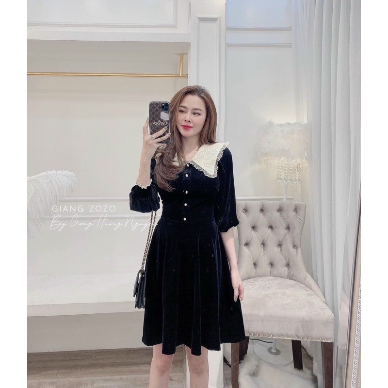 540k đầm tiểu thư phối nut