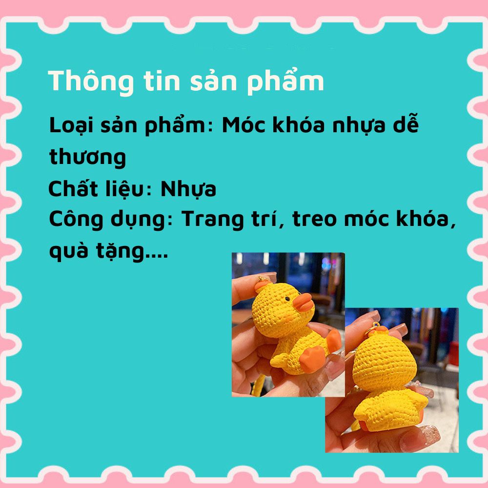 Móc khóa hoạt hình thú cưng dễ thương dây cao cấp móc cài mạ vàng sang chảnh