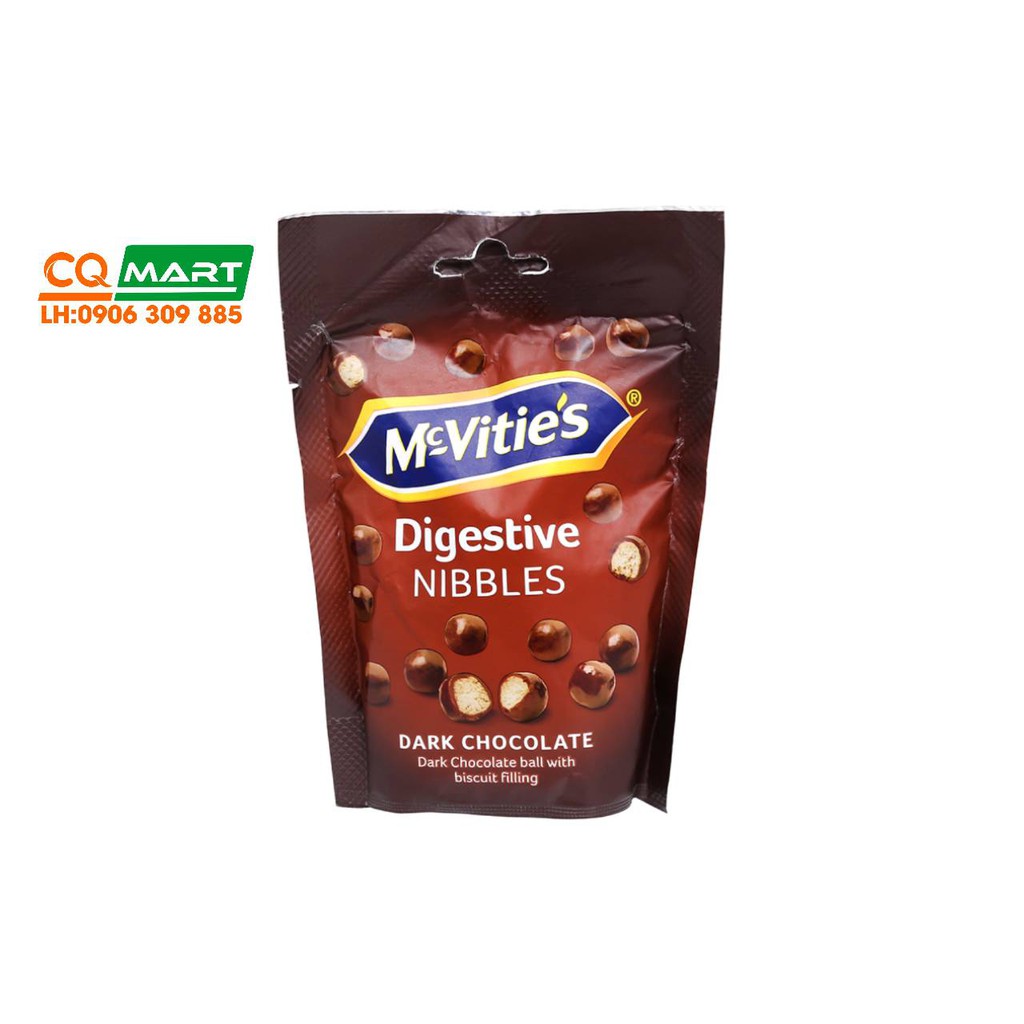 Bánh Bi Phủ Socola Đen McVitie's Digestive Nibbles 80g