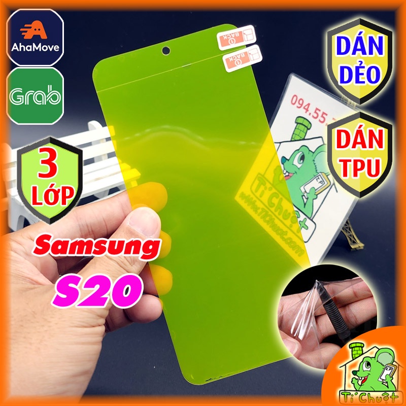 [Mặt Trước] Dán Dẻo TPU Samsung S20 Trong Suốt