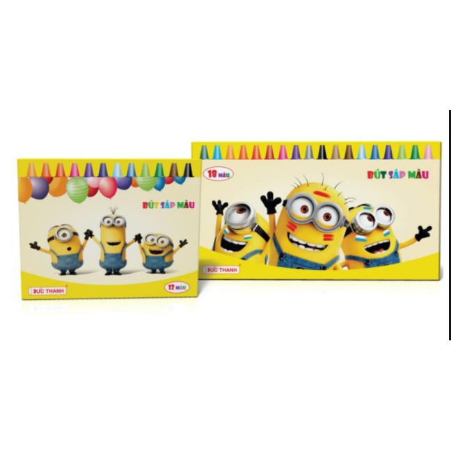 Bút sáp màu Đức Thanh - hình minion tinh nghịch - 12/ 18 màu - 1 hộp