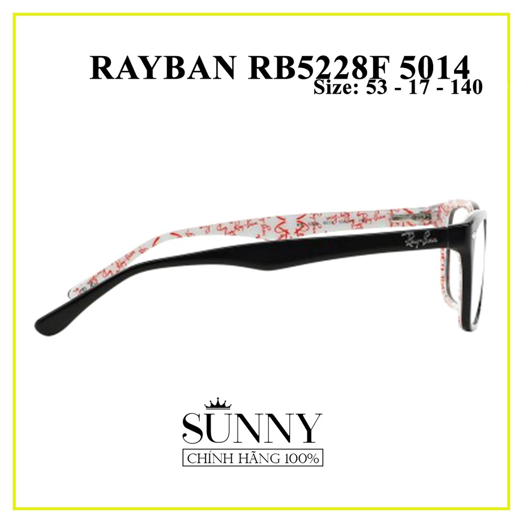 Gọng kính chính hãng Rayban RB5228F-5014 kèm tem thẻ bảo hành chính hãng, bảo hành toàn quốc, thiết kế dễ đeo bảo vệ mắt